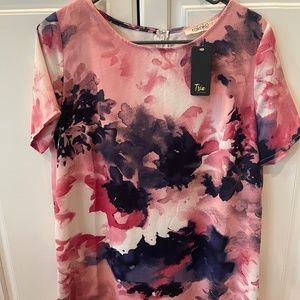 ROKOKO WOMEN'S SIZE LARGE DRESS BRAND NEW WITH TAGS PINK & NAVY BLUE